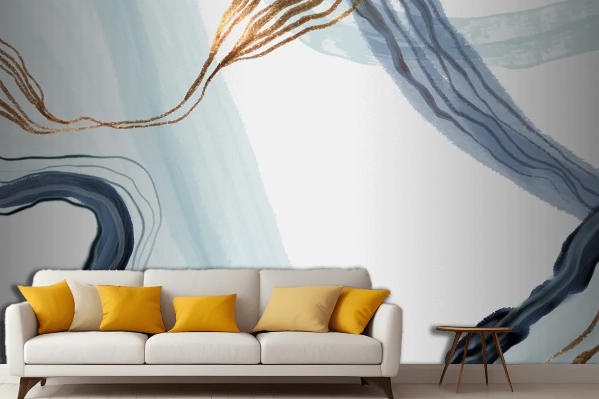 Watercolor Alcohol Ink Background Living Room Wallpaper Mural