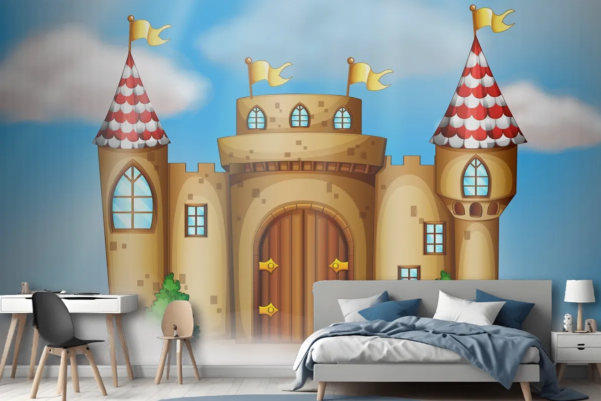 A Fairy Tale Castle On Sky Wallpaper Murals