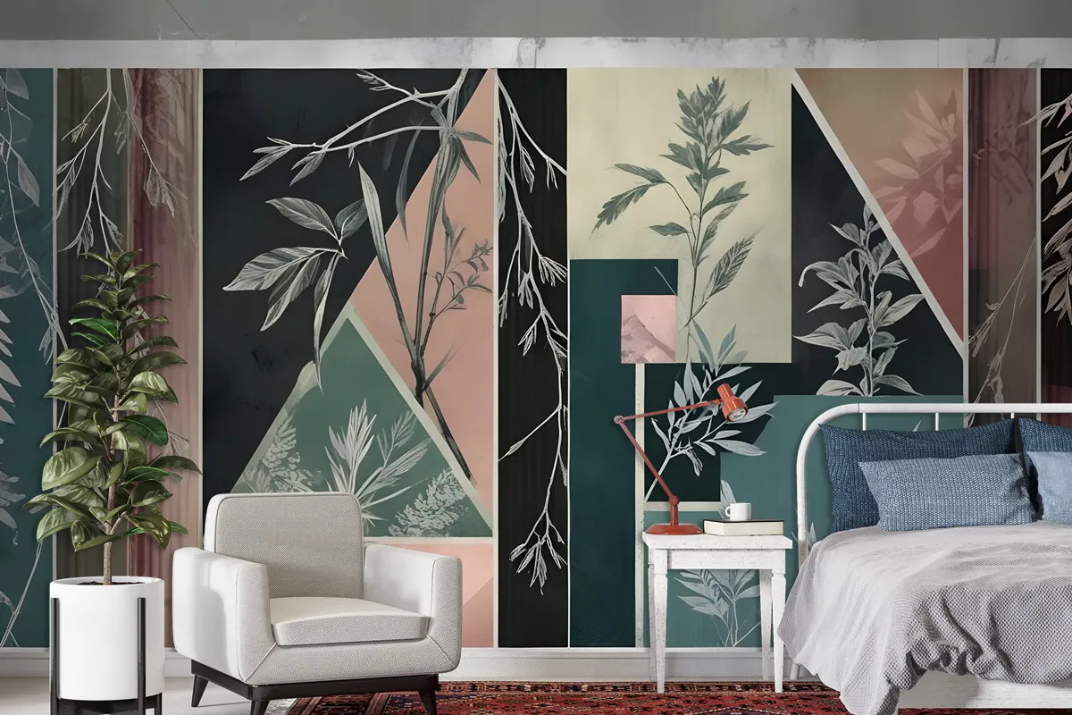 Abstract Floral Art Wallpaper Mural