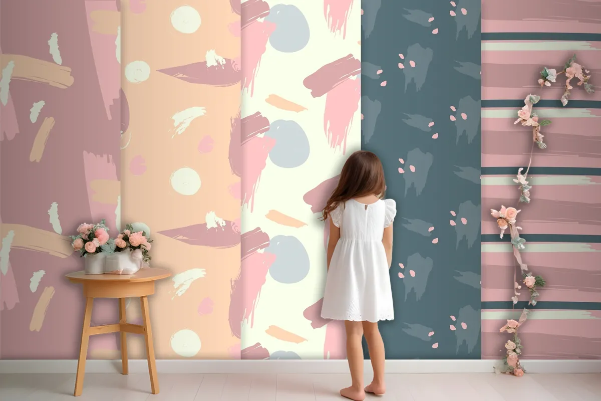 Abstract Pattern Collection Draw Wallpaper Mural