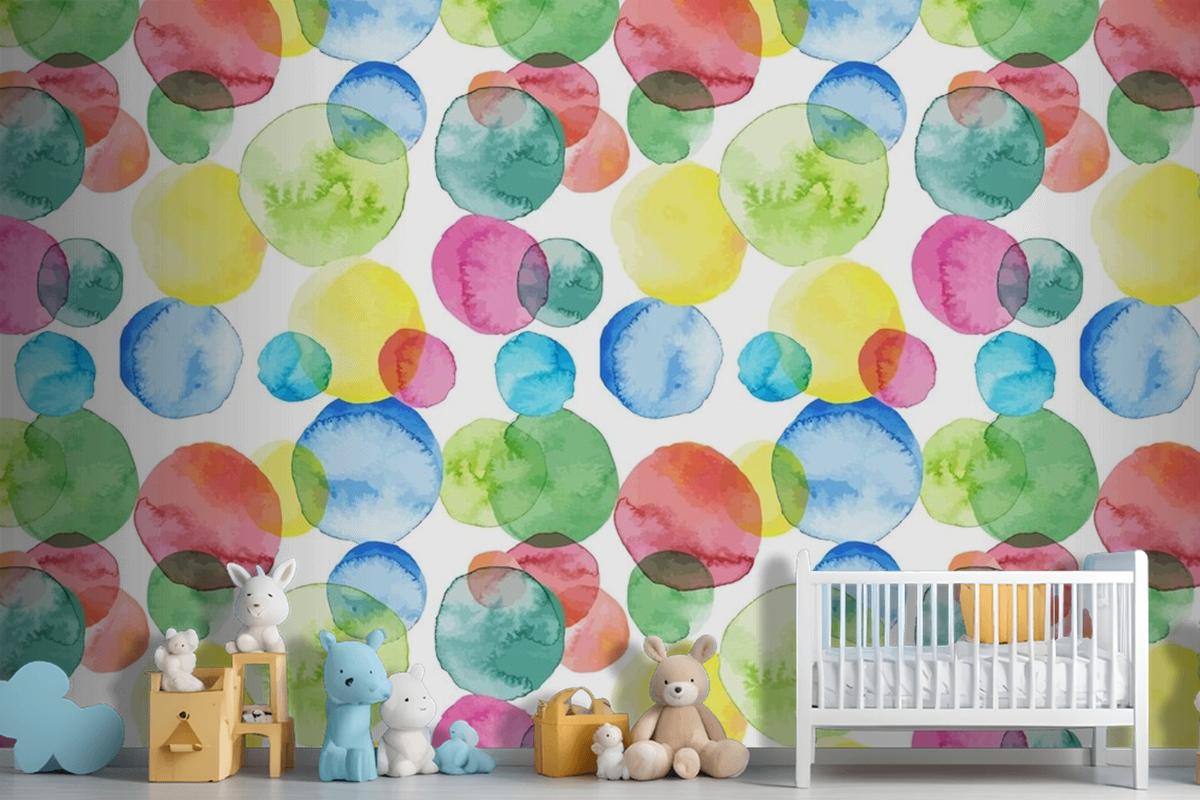 Abstract Watercolor Pattern Design Wallpaper Mural