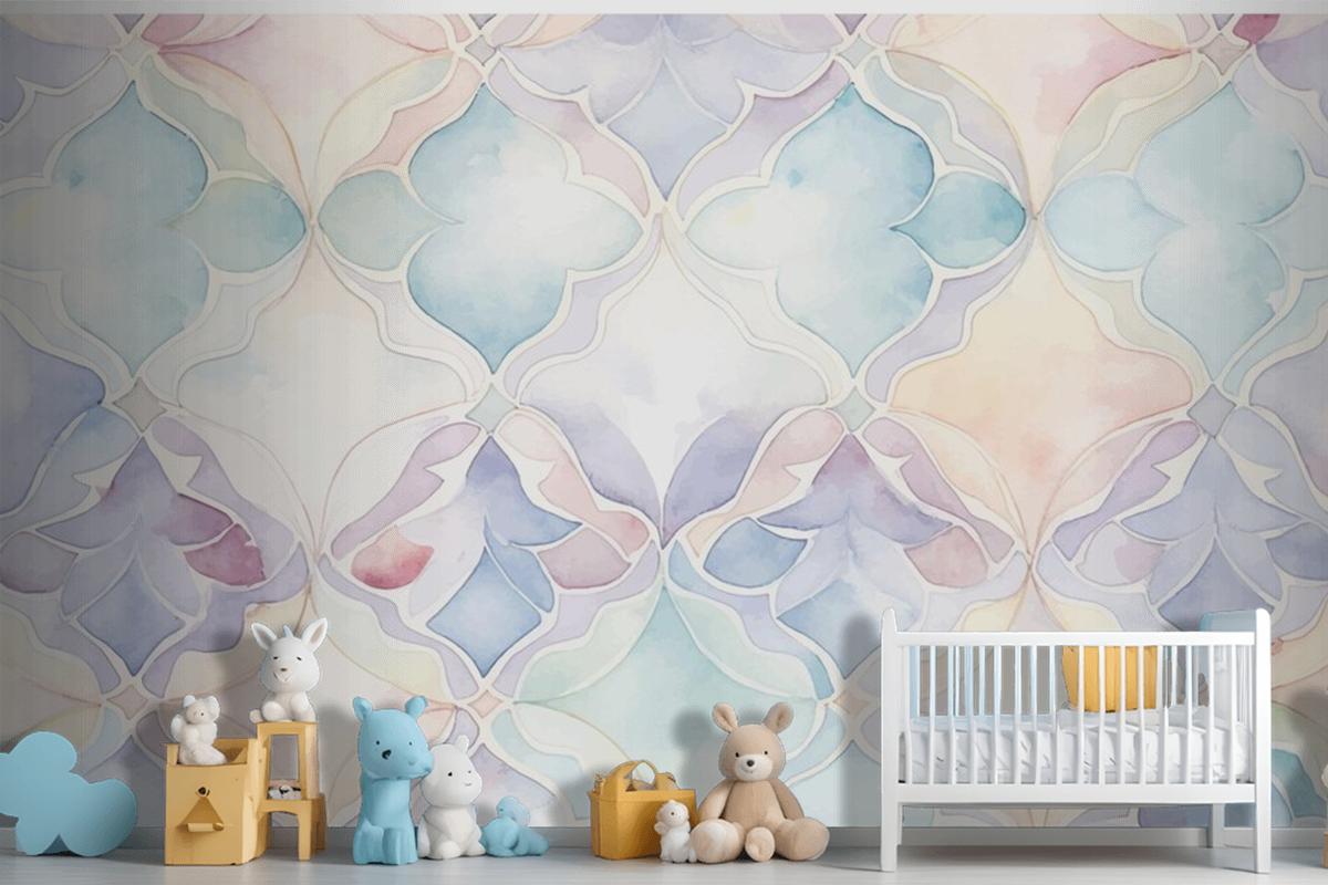 Abstract Watercolor Pattern Wallpaper Mural