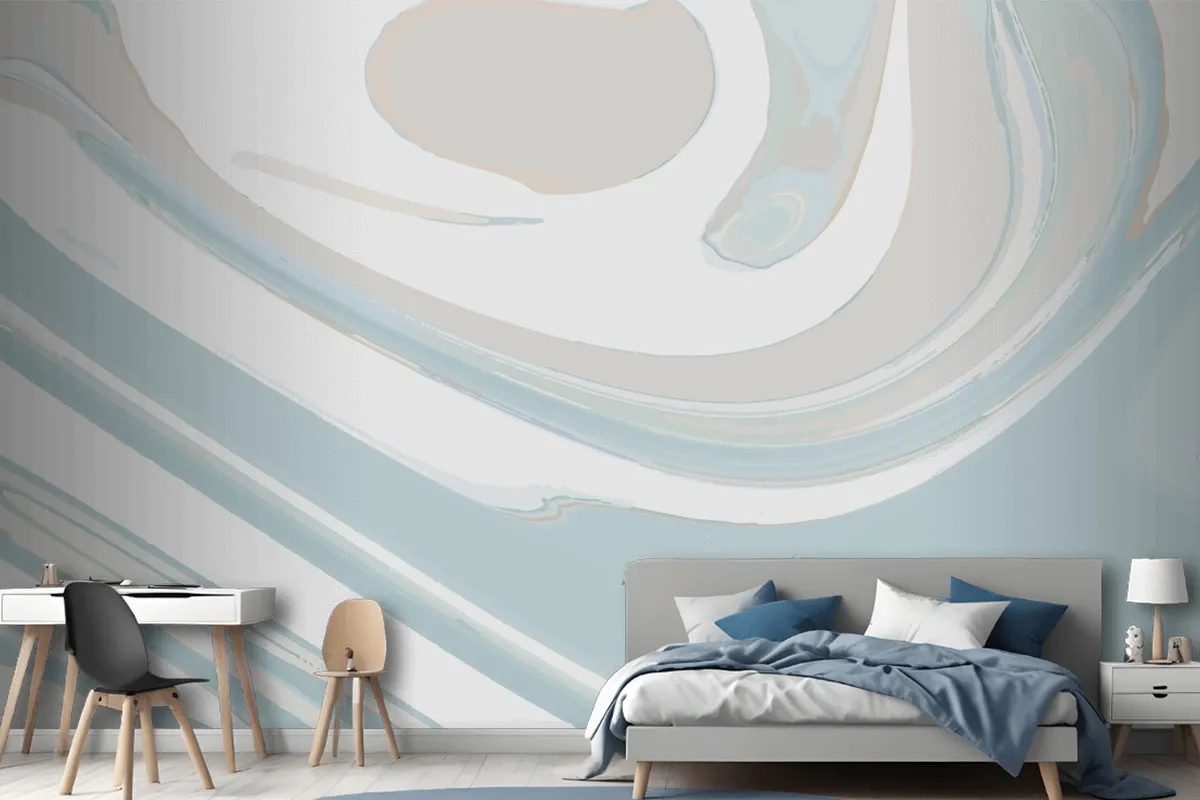 Acrylic Paint Pour Background Vector Wallpaper Mural