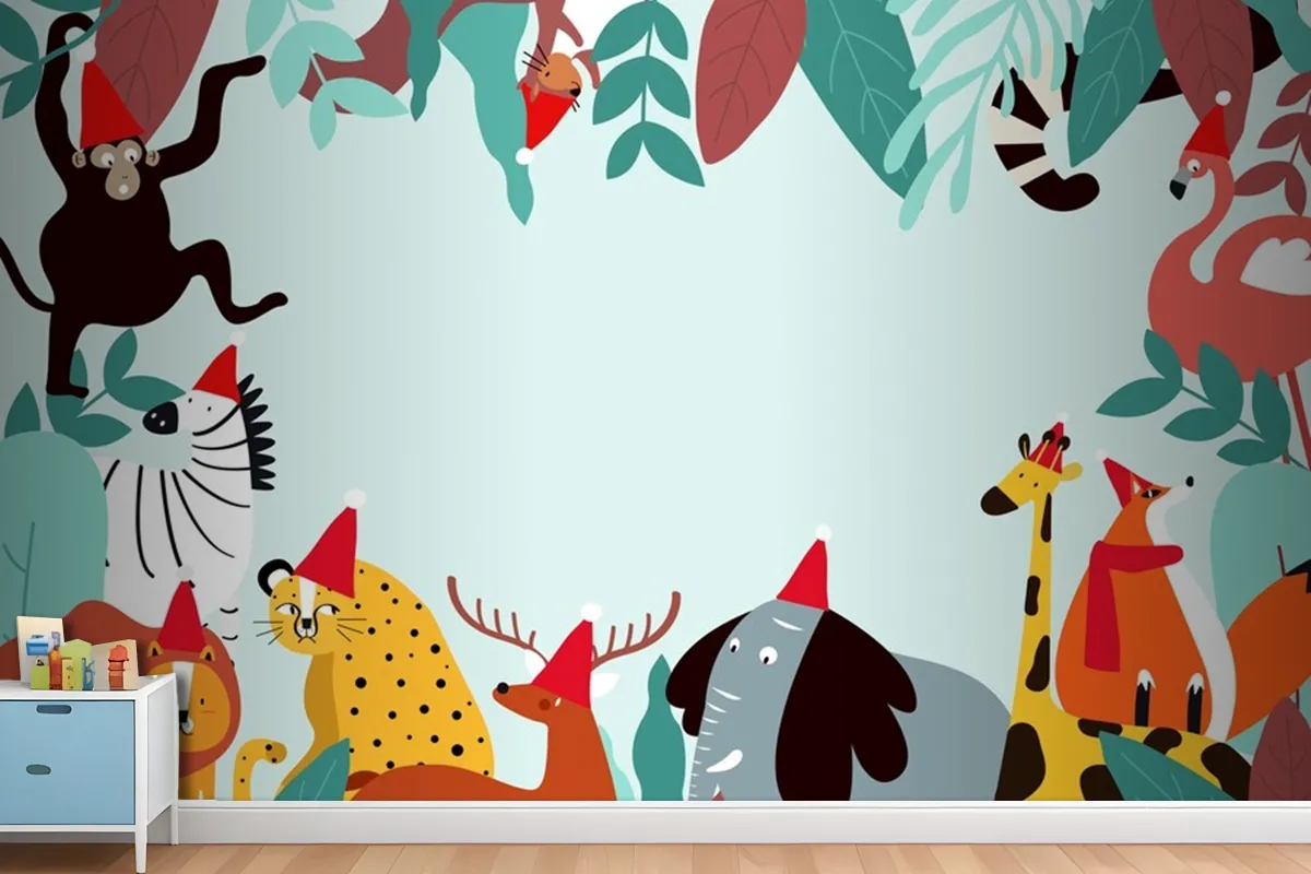 Animals Theme Template Wallpaper Mural