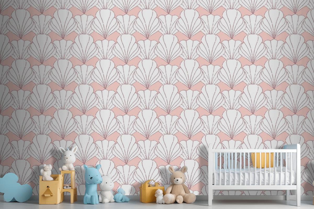 Art Deco Rose Gold Seamless Pattern Wallpaper Mural