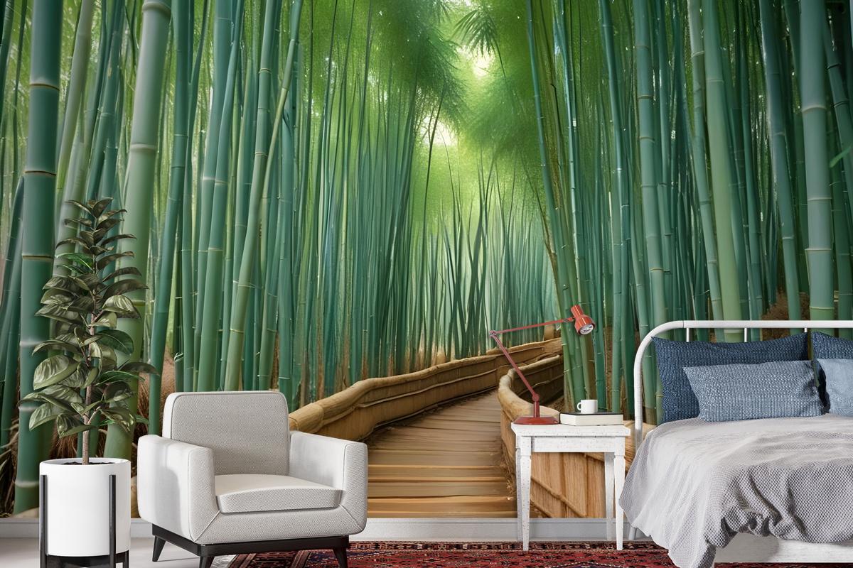 Bamboo Forest Oasis Wallpaper Mural