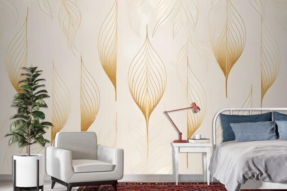 Boho Geometric Art Lines Wallpaper Mural