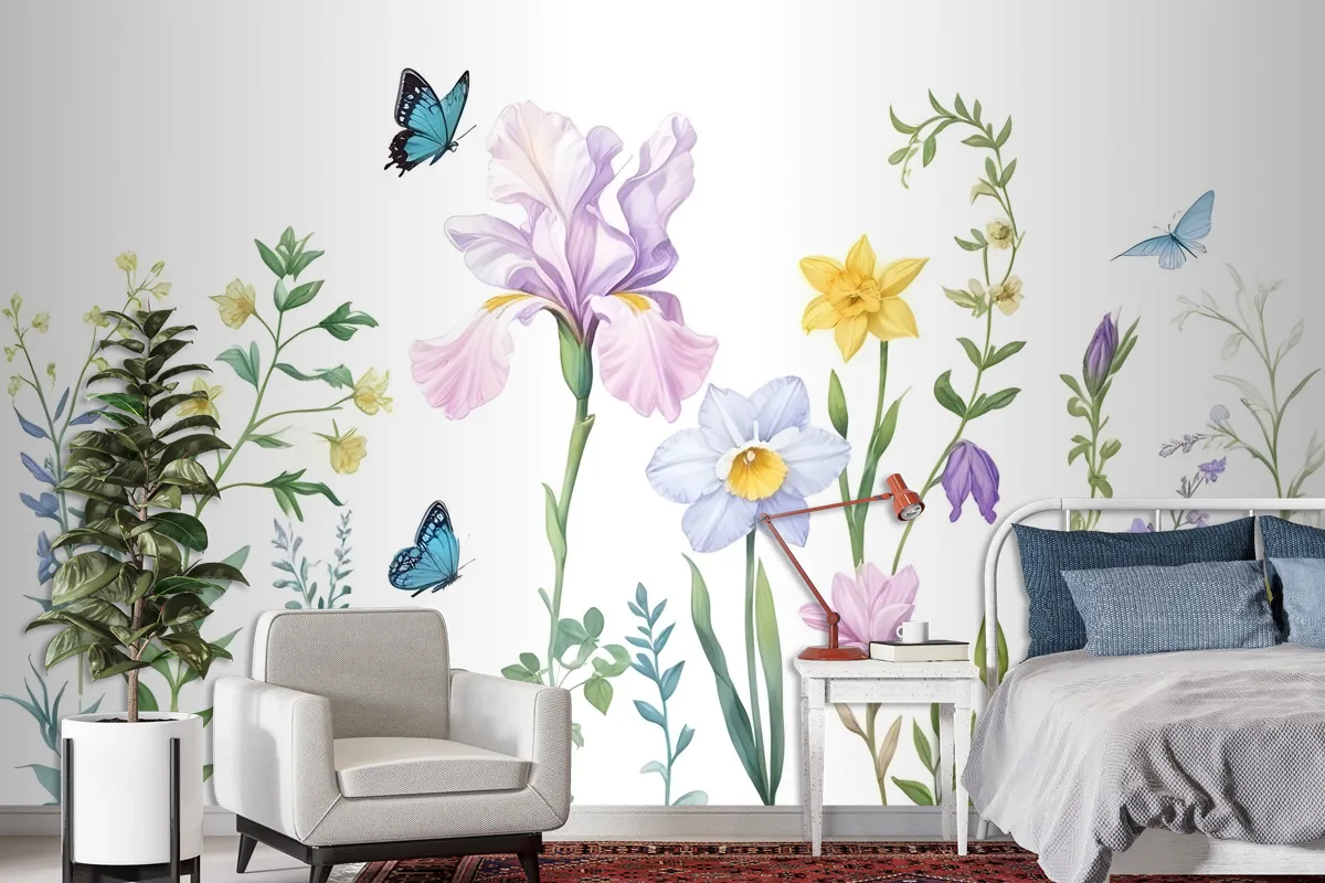 Colorful Flower Garden Wallpaper Mural