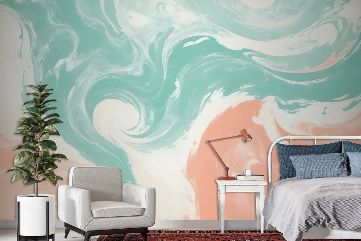 Colorful Soft Brush Painting Wallpaper Mural