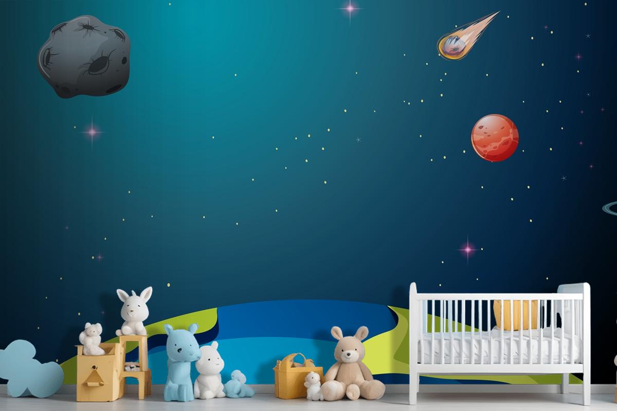 Earth And Planets Scenes Wallpaper Mural