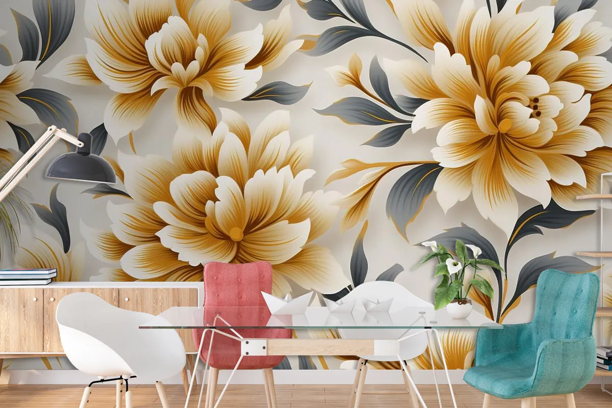 Floral Pattern Design Printing Textile Transfer Designs Pattern Flower Wallpaper Mural