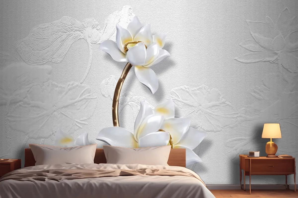 Flower Decoration Design Beautiful Wallpaper Mural