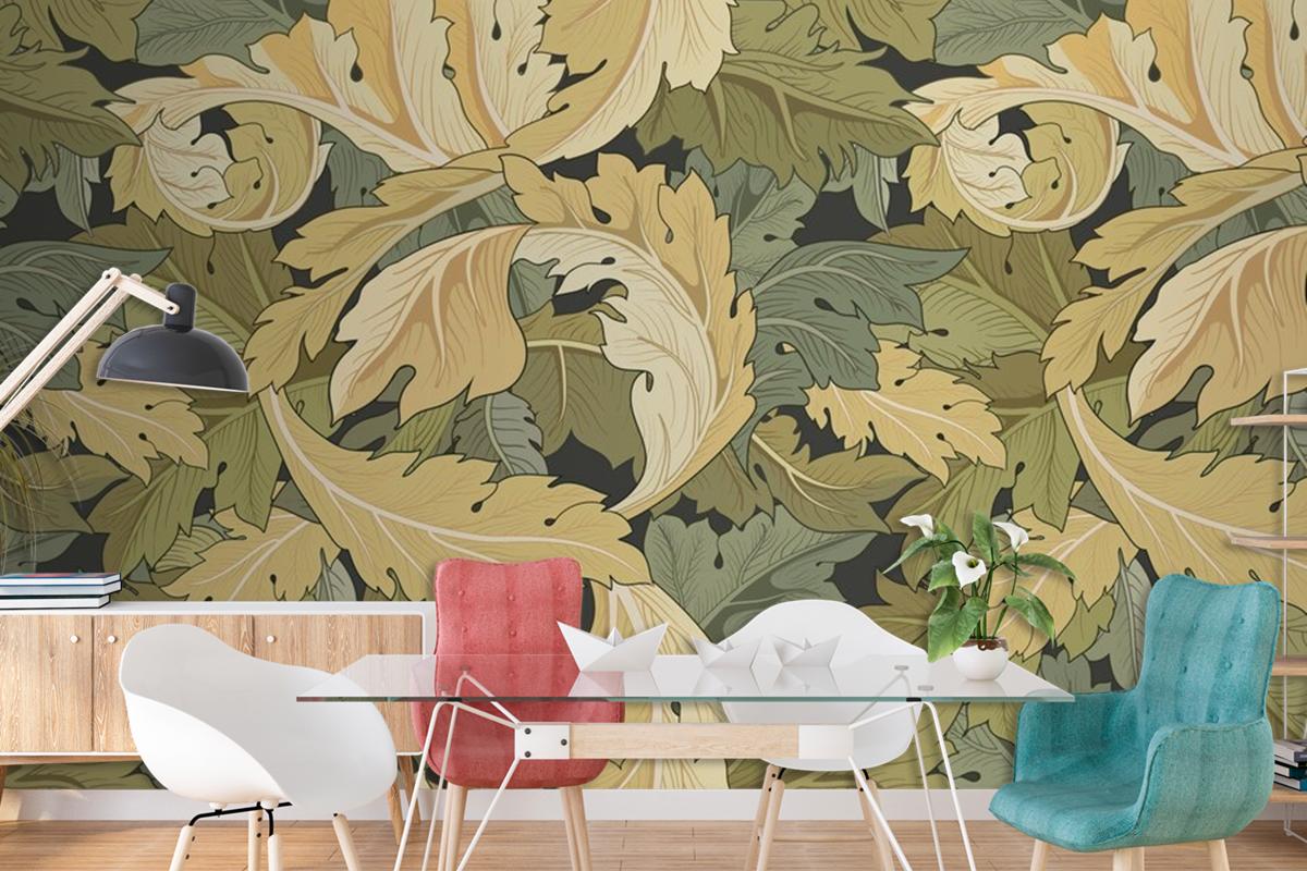 Flower Garden Dining Room Wallpaper Mural