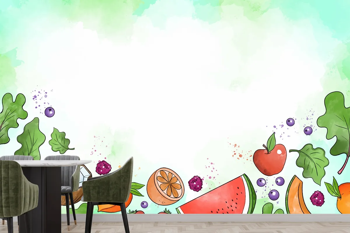 Fruit And Vegetables Wallpaper Mural