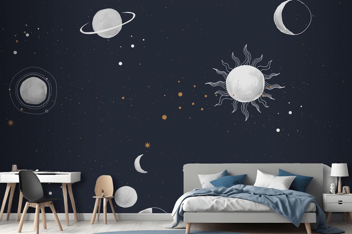 Galaxy Space Boys Wallpaper Mural