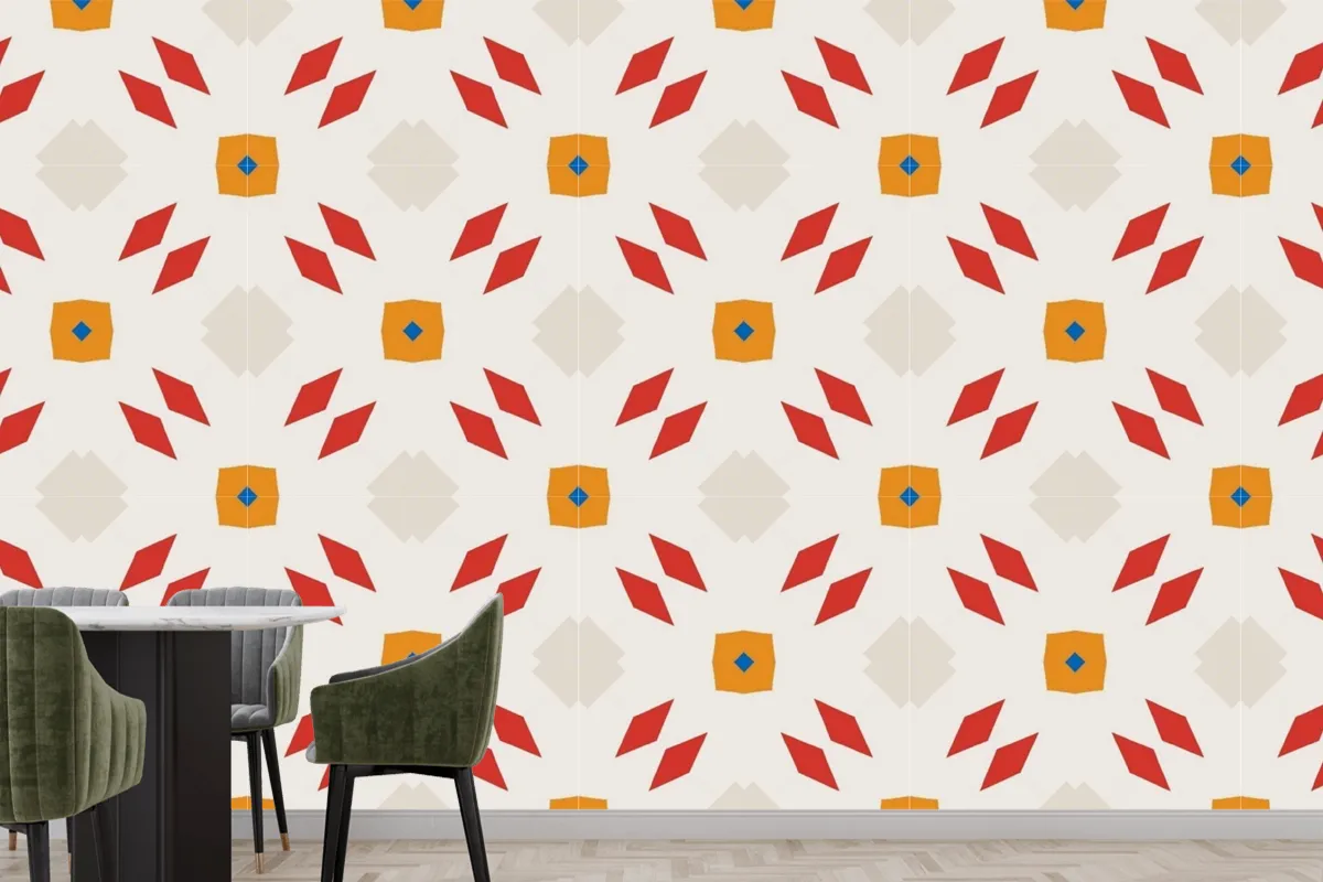 Geometric Shape Abstract Kitchen Wallpaper Mural