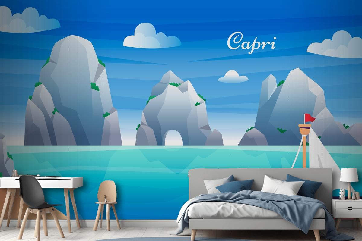 Gradient Capri Wallpaper Mural