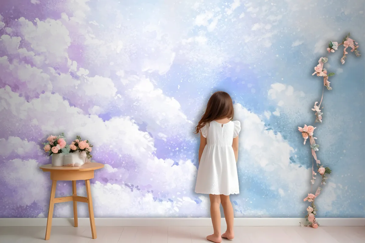 Gradient Pastel Sky Background Kids Wallpaper Mural