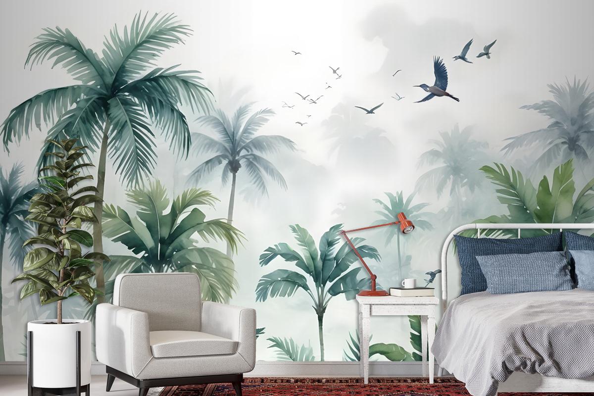 Green Tropical Forest Wallpaper Mural