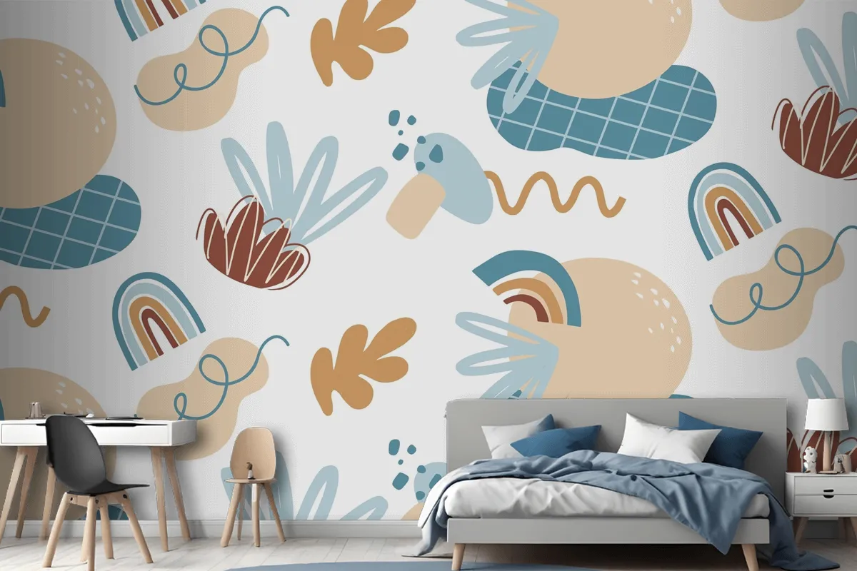 Hand Drawn Abstract Element Pattern Wallpaper Mural