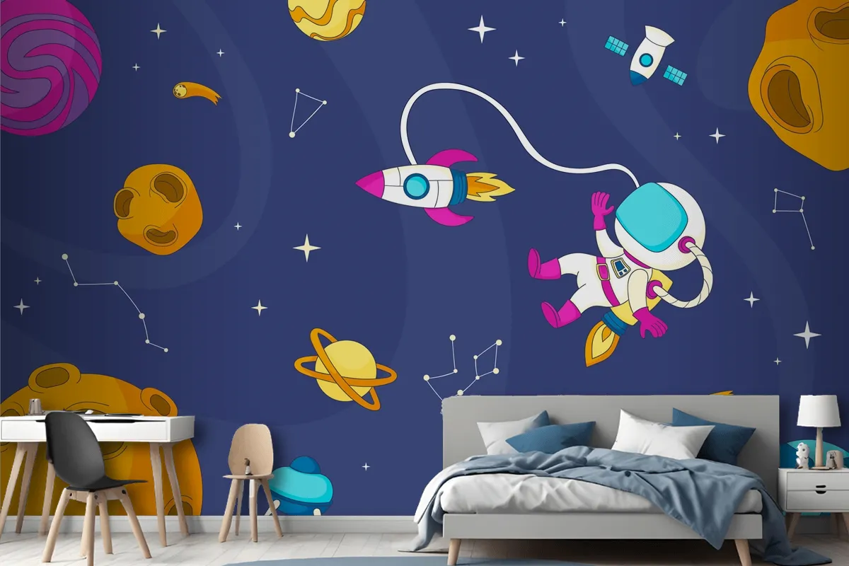 Hand Drawn Galaxy Boys Wallpaper Mural