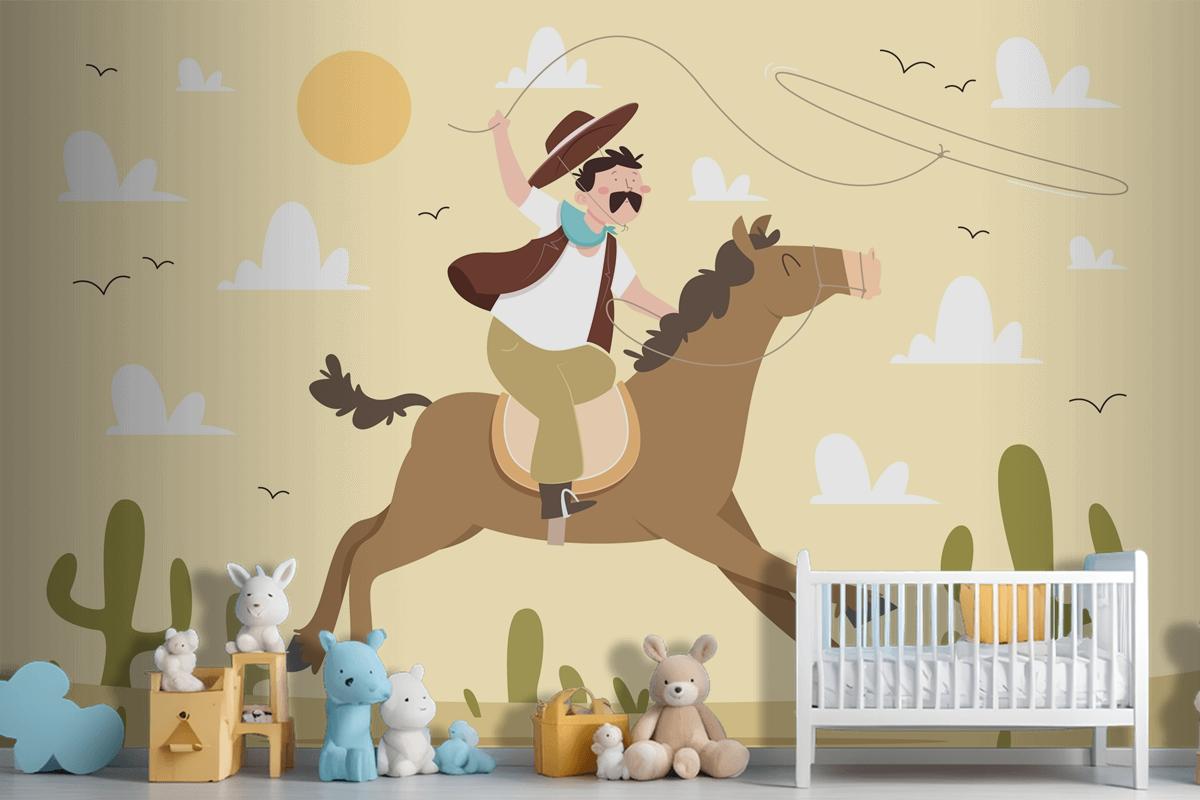 Hand Drawn Gaucho Background Wallpaper Mural