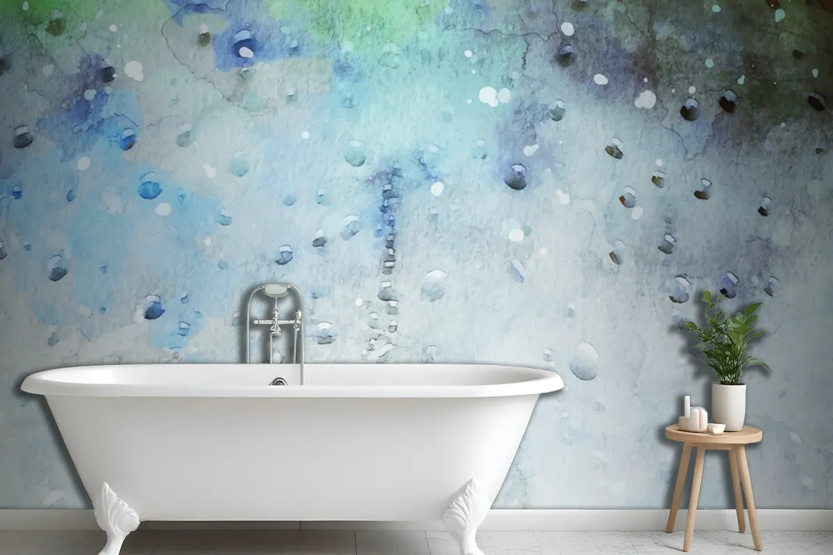 Hand Paint Abstract Watercolor Texture Artwork Wallpaper Mural