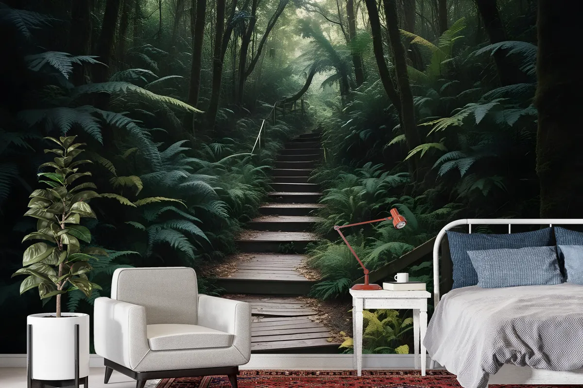 Jungle Pathway Wallpaper Mural