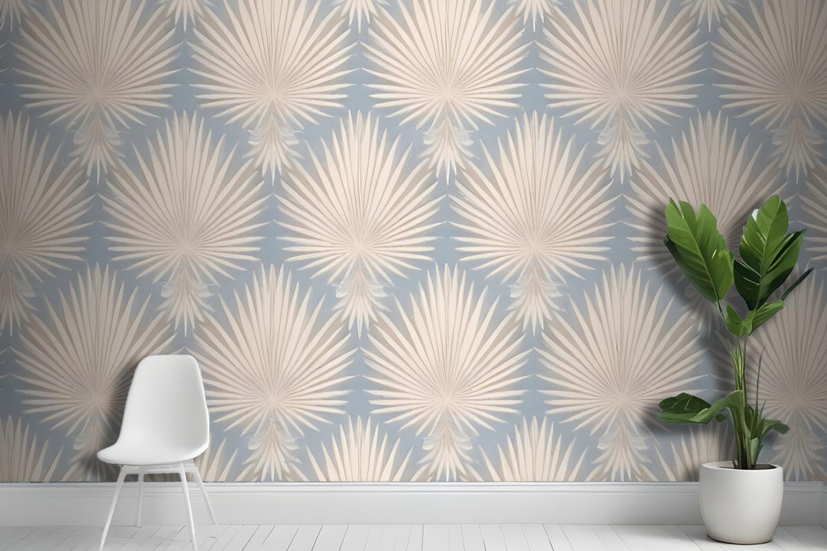 Light Pink Abstract Of Radiating Lines Sunburst Shapes Wallpaper Mural