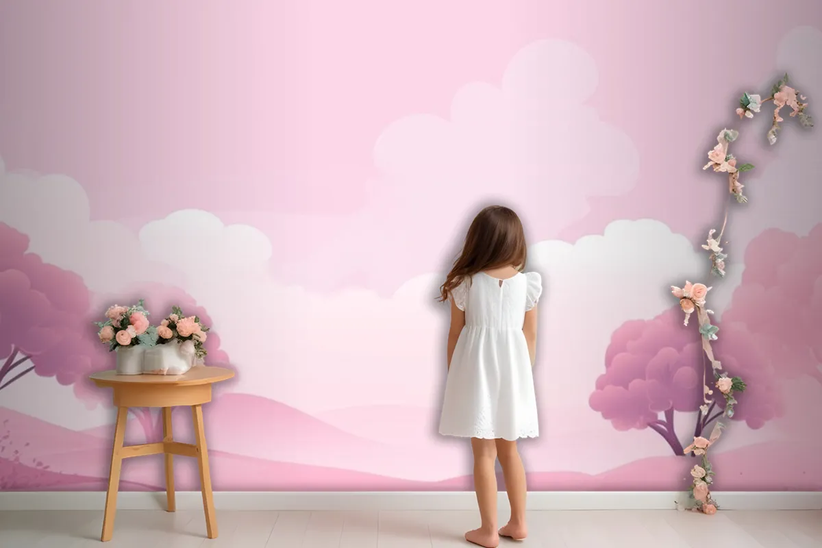 Light Pink Background Wallpaper Mural