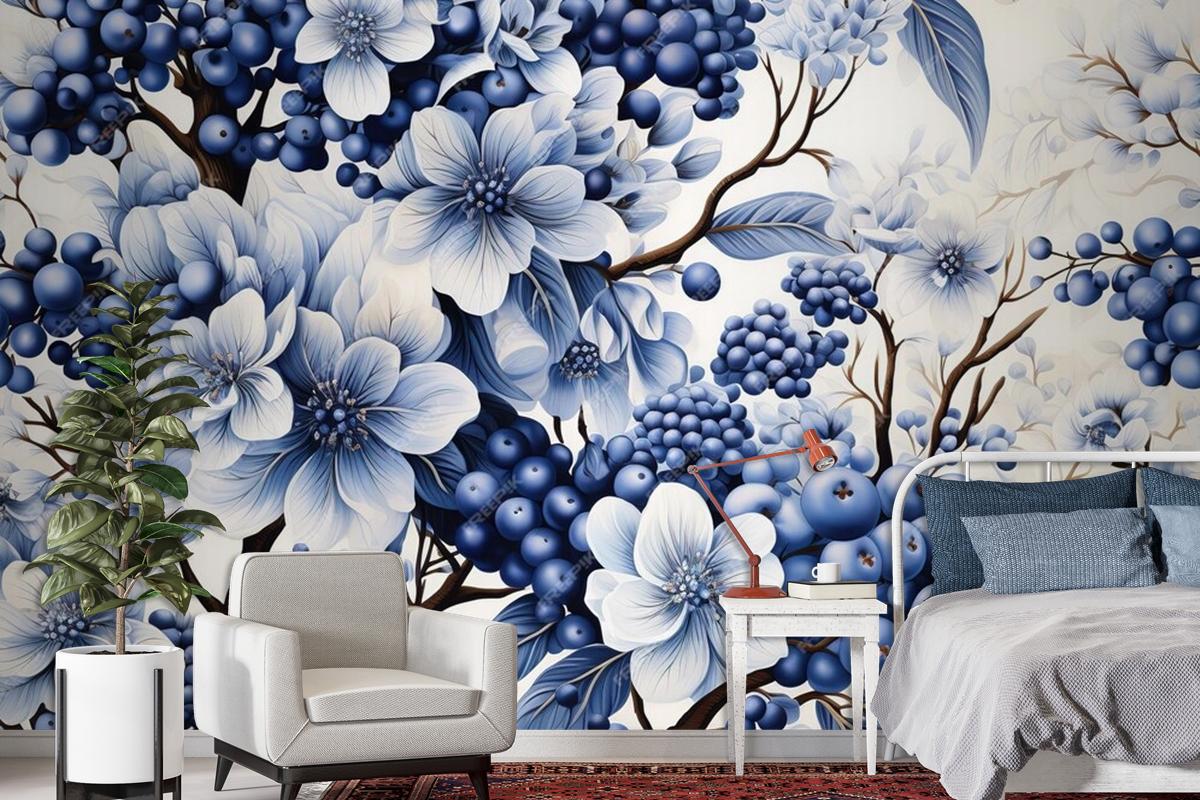 Merry Christmas And New Year Decoration Wallpaper Mural