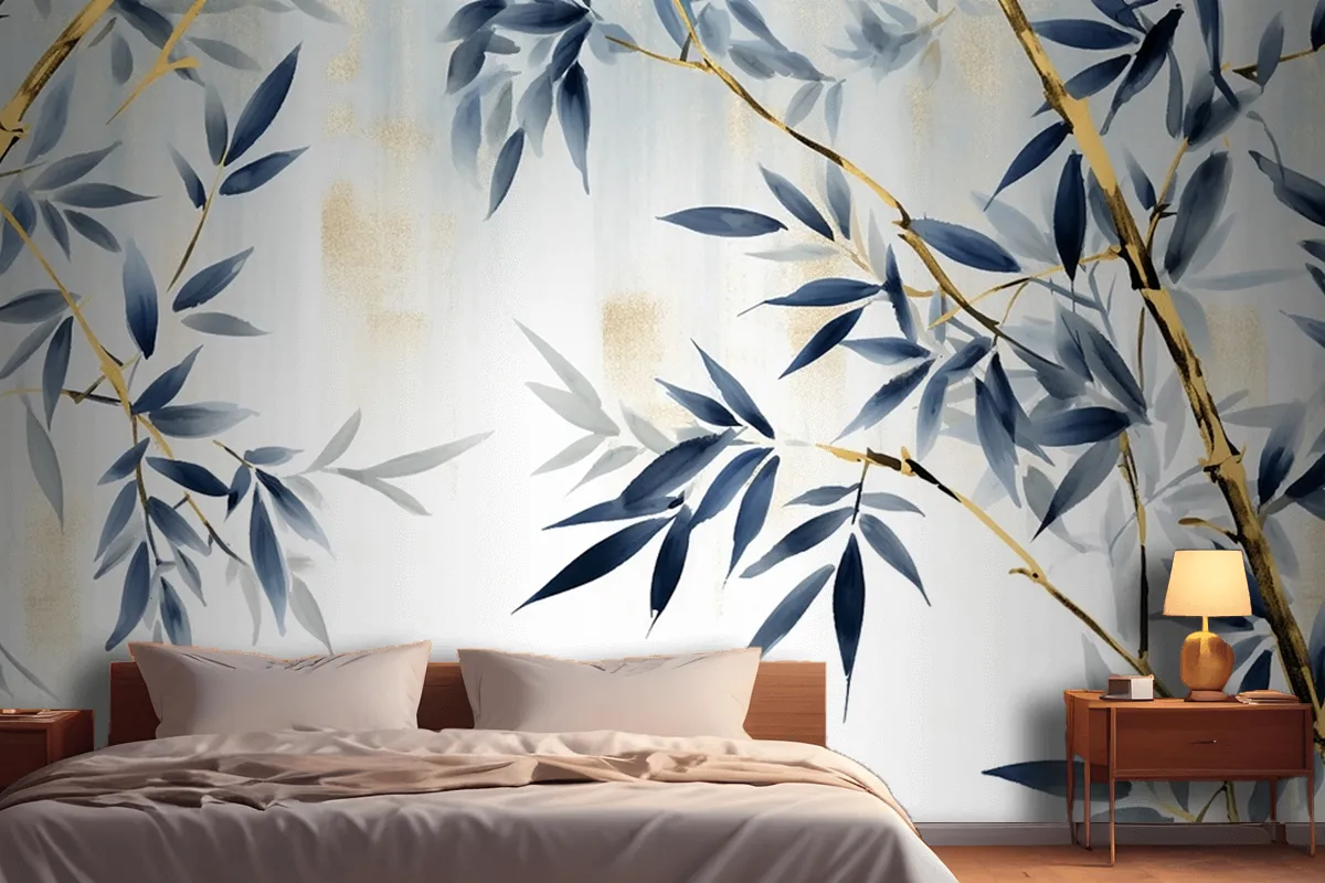 Modern Abstract Art Watercolor Floral Wallpaper Mural