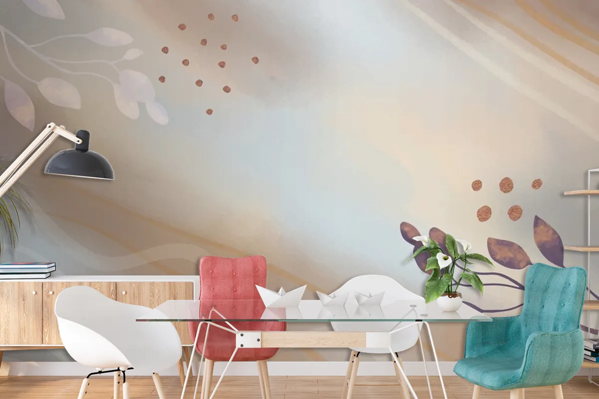 Neutral Watercolor Background Wallpaper Mural