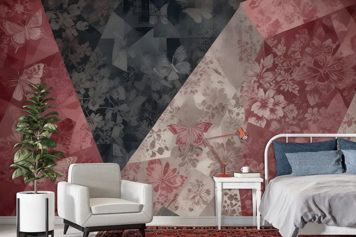 Patchwork Patterned Wallpaper Mural