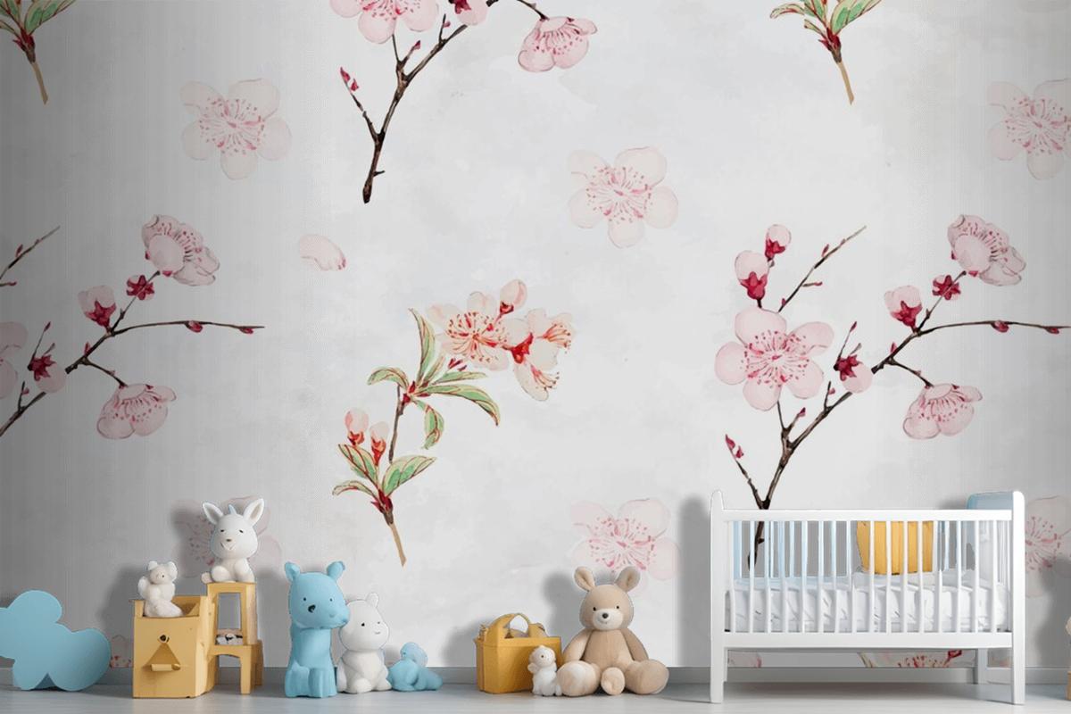 Plum Blossom Pattern Wallpaper Mural