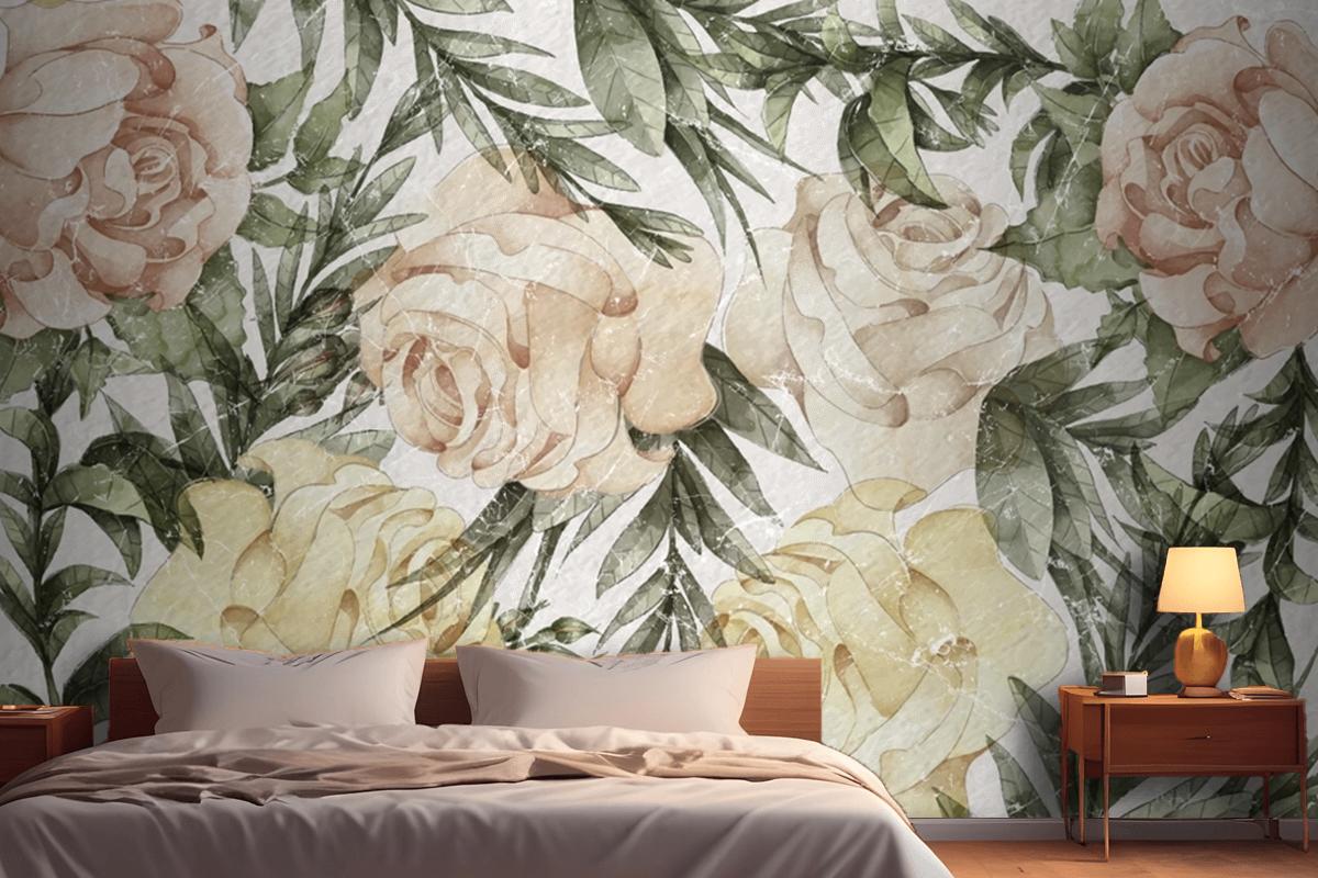 Roses Art Design Wallpaper Mural