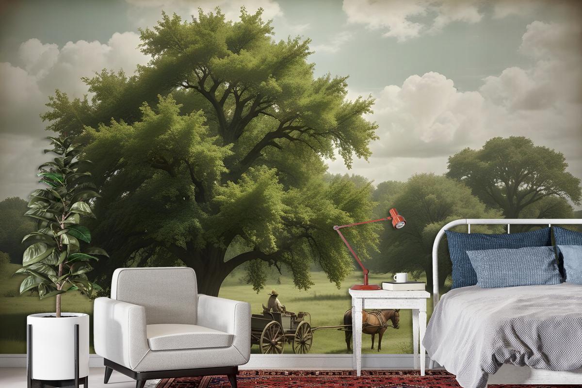 Rural Life View Wallpaper Mural