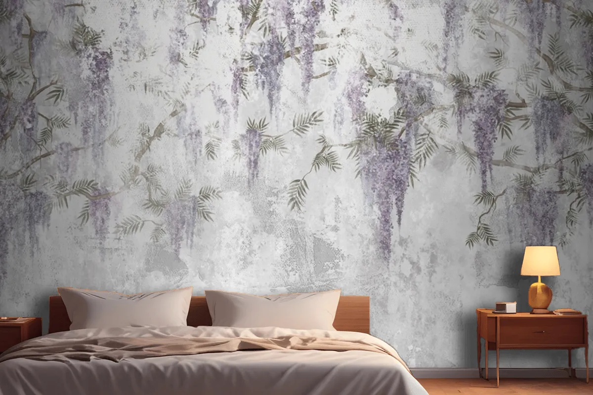 Texture Shabby Background On Branches Wallpaper Mural