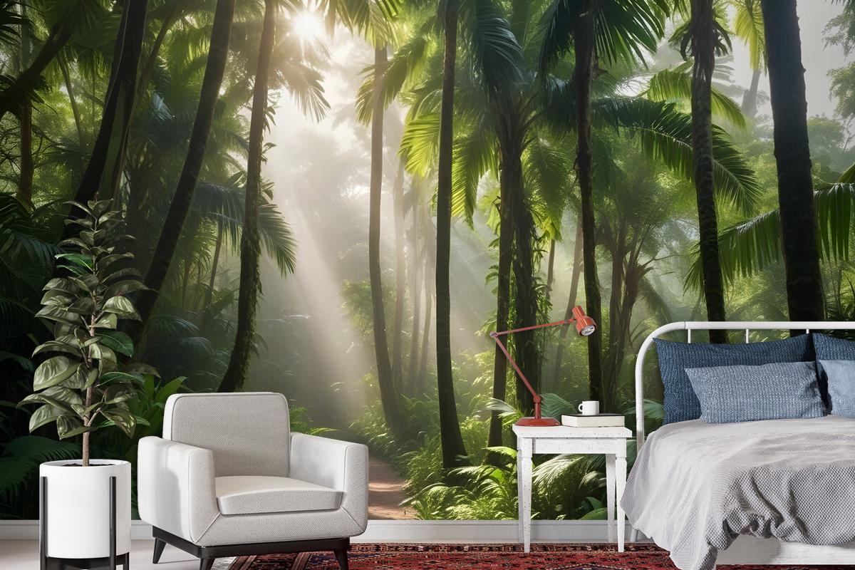 Tropical Forest Jungle Scenery Wallpaper Mural