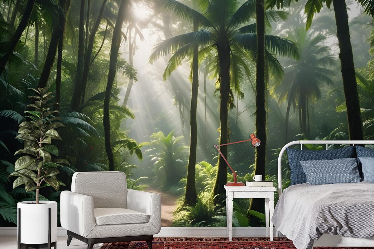 Tropical Forest Jungle Scenery Wallpaper Mural