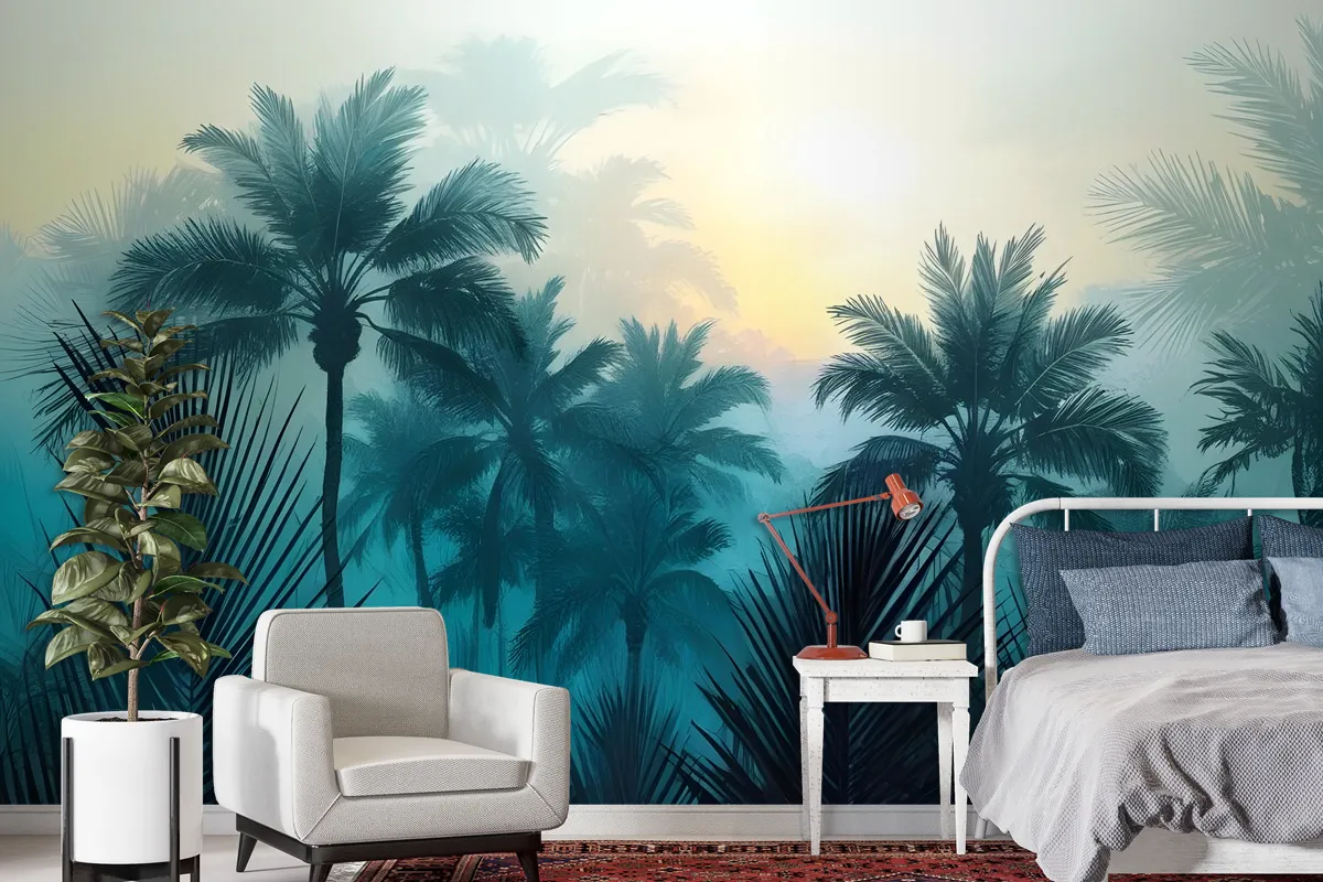 Tropical Palm Forest Wallpaper Mural