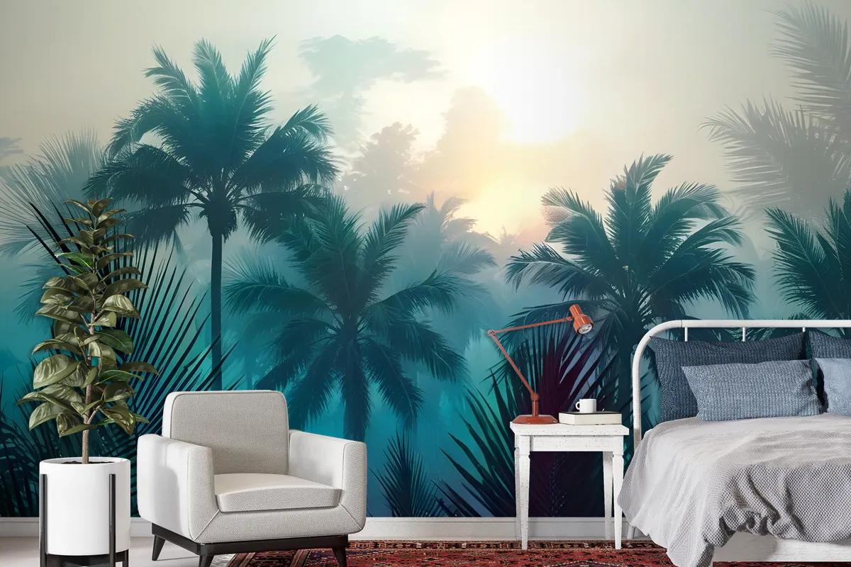 Tropical Palm Forest Wallpaper Mural