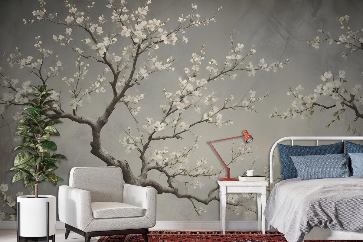 Vintage Dark Blossom Wallpaper Mural