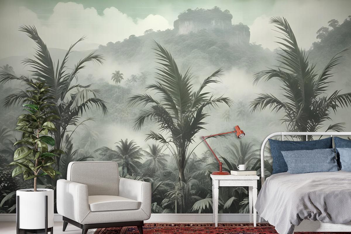 Vintage Tropical Forest Wallpaper Mural