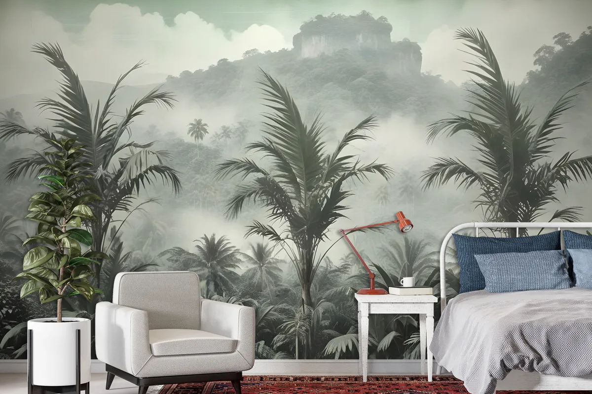 Vintage Tropical Forest Wallpaper Mural