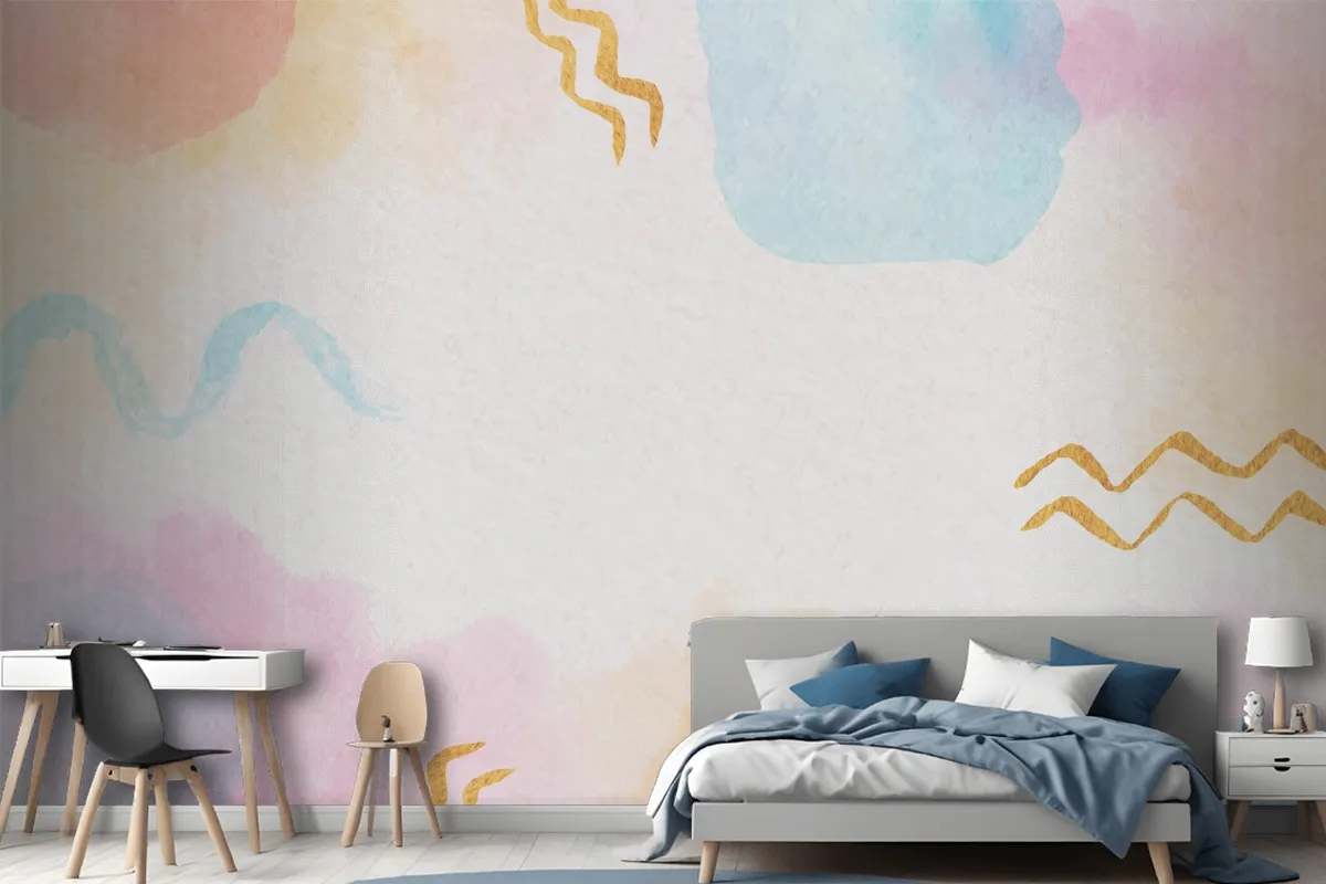 Watercolor Abstract Background Boys Wallpaper Mural