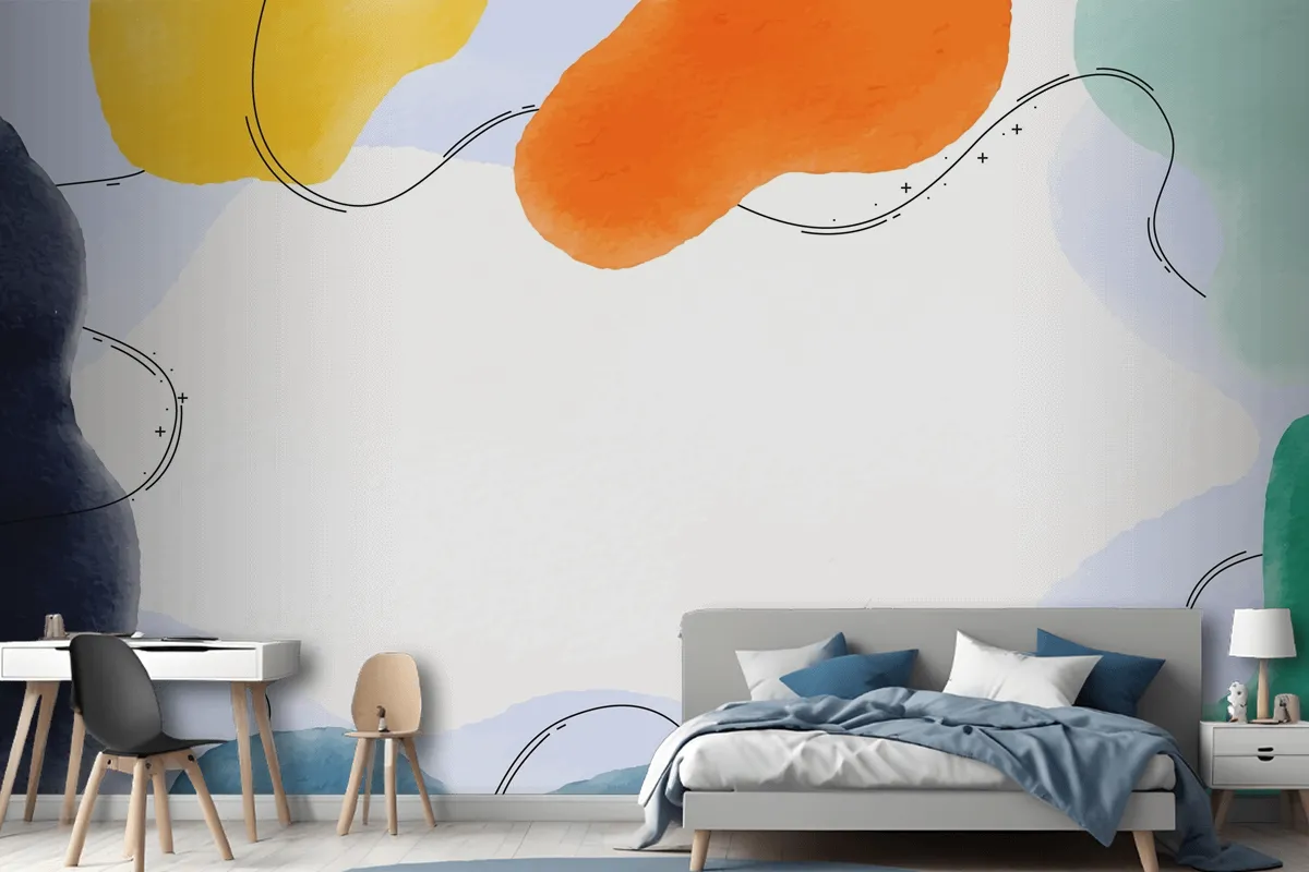 Watercolor Abstract Background Wallpaper Mural