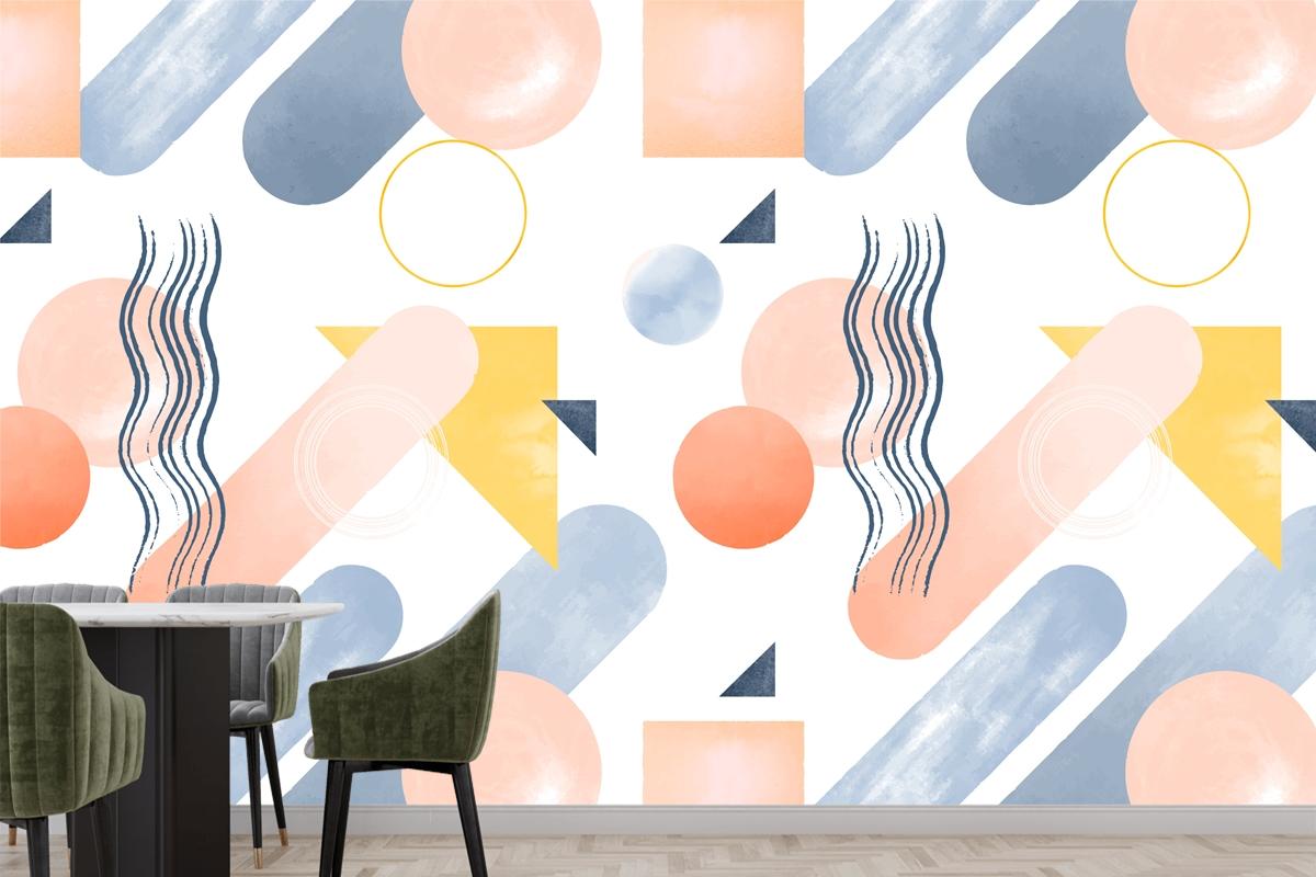 Watercolor Abstract Design Kitchen Wallpaper Mural