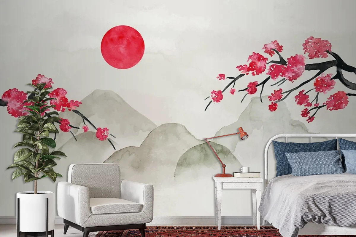 Watercolor Chinese Style Background Wallpaper Mural