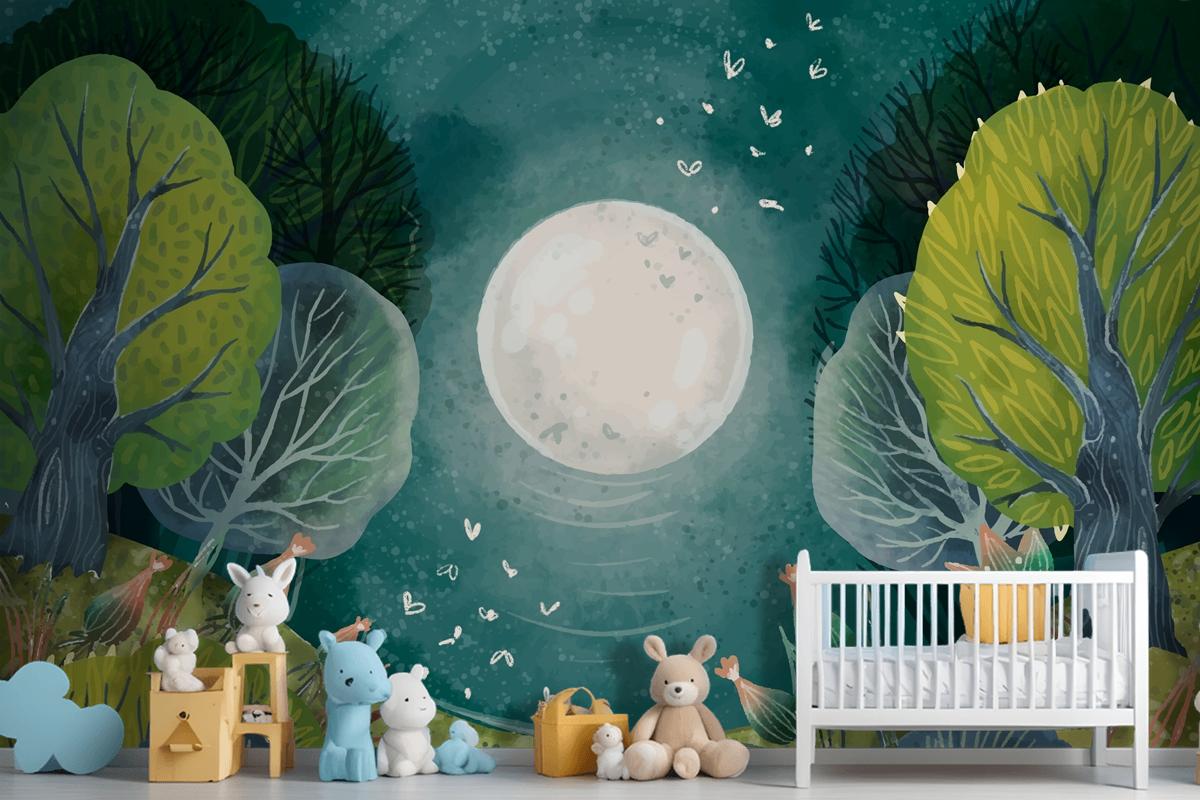 Watercolor Enchanted Forest Wallpaper Mural